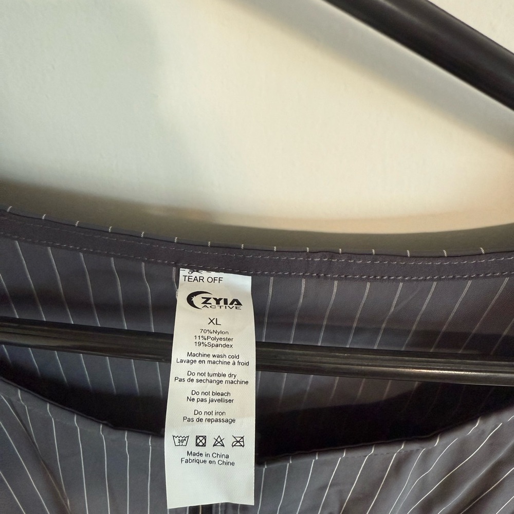ZYIA Charcoal Pinstripe Jumpsuit - Picture 5 of 5